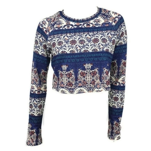 Show Me Your Mumu Floral Print Crop Top - Picture 1 of 5